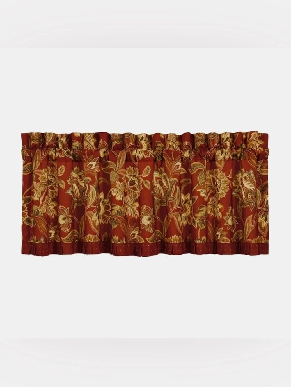 Royal Court Montecito Red Window Straight Valance Sz 72x20 NEW